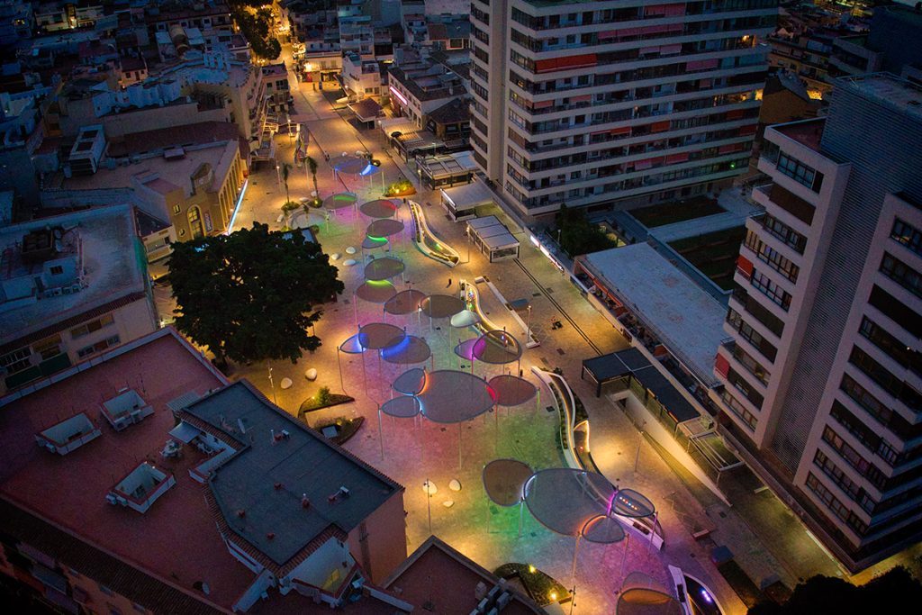 Remodelación de la Plaza de la Nogalera sesión nocturna